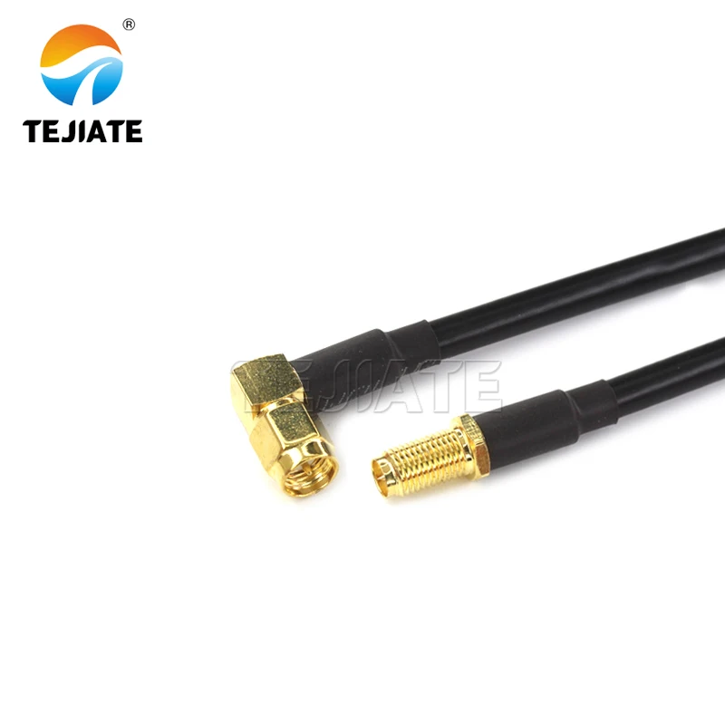 SMA to SMA RG58 RPSMA female to female RG58 Cable 50 Ohm Pigtail Coax Extension Jumper R/A male SMA Right Angle male
