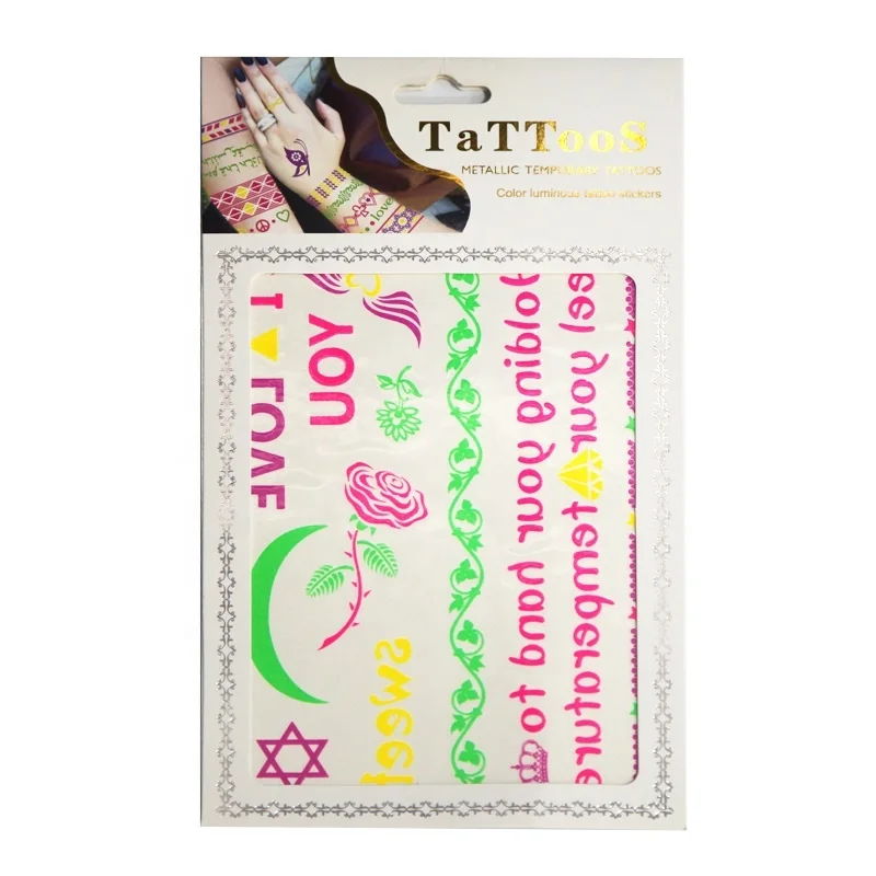 Wholesale Body Arm Face Decorative Sticker Tattoo Waterproof Temporary Tattoo Stickers