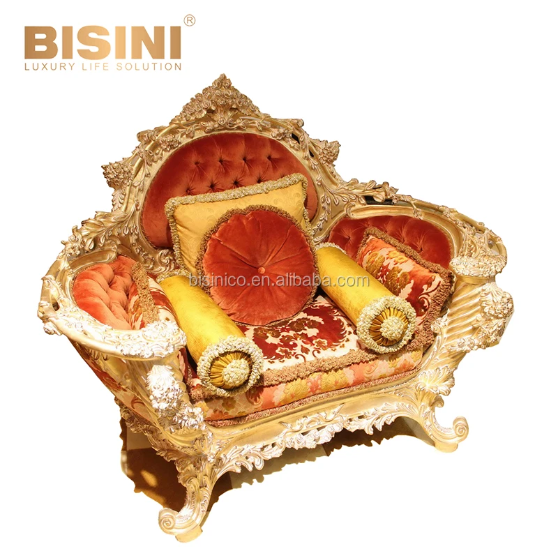 Роскошная мебель бренда Bisini ручной работы для Большого зала, европейская королевская резная секционная мебель из нежного дерева