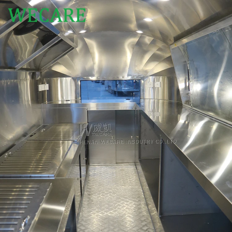  WECARE airstream прицеп для еды из нержавеющей стали мобильный магазин трейлера на