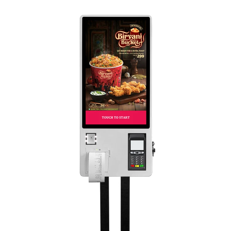 wall mount touchscreen e 24 inch all in one payment terminal kiosk