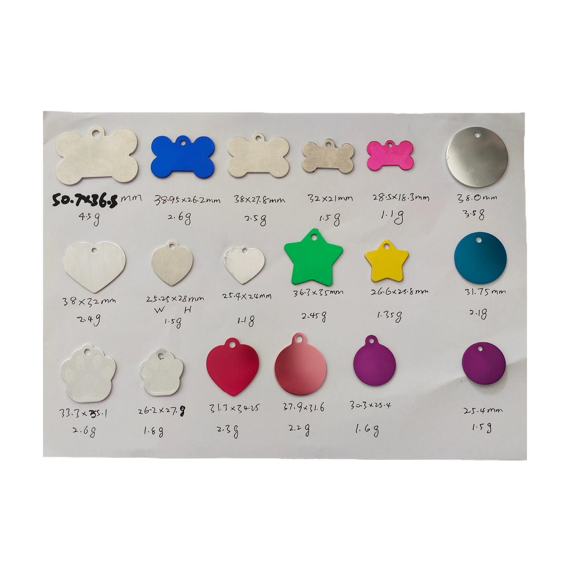 Классический дизайн, 50*29 мм, все цвета в наличии, лазерная гравировка, Пользовательский логотип, низкий минимальный объем заказа, металлическая бирка для собак из алюминиевого сплава, идентификационная бирка