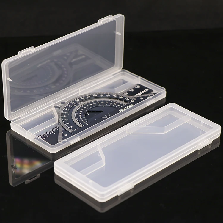 Школьные принадлежности Канцелярский чехол пластиковый набор с геометрическим рисунком для рисования треугольная линейка транспортир математический