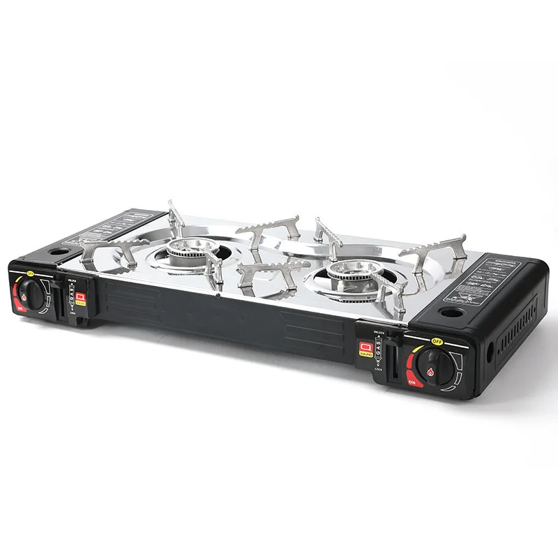 Jetshark Outdoor Camping Multi Functional Portable Double Burner Gas Stove Multi purpose Cassette Stove