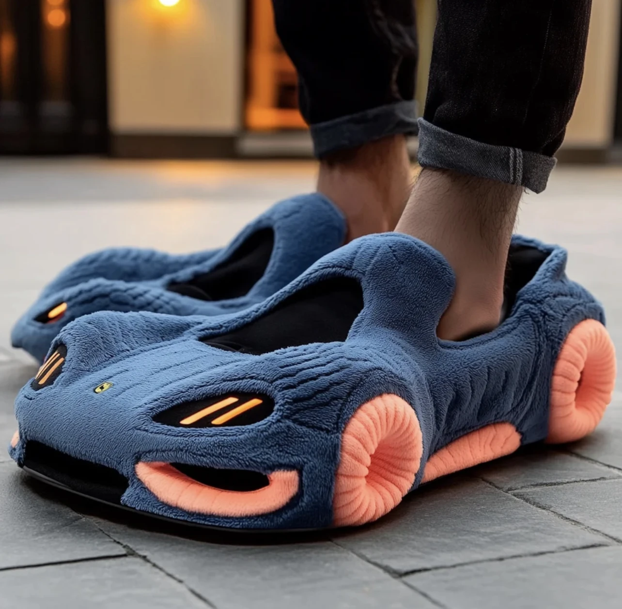 Hot selling dropshipping product 2024 home slippers cotton shoes house sneaker plush slipper sneaker car slipper