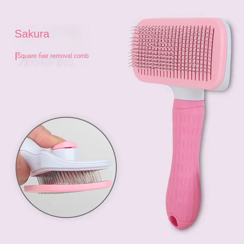 Ergonomic Design Dog Pet Brush Comb Soft Handle Slicker Bath for Cats and Dogs Wholesale Price Household Sundries