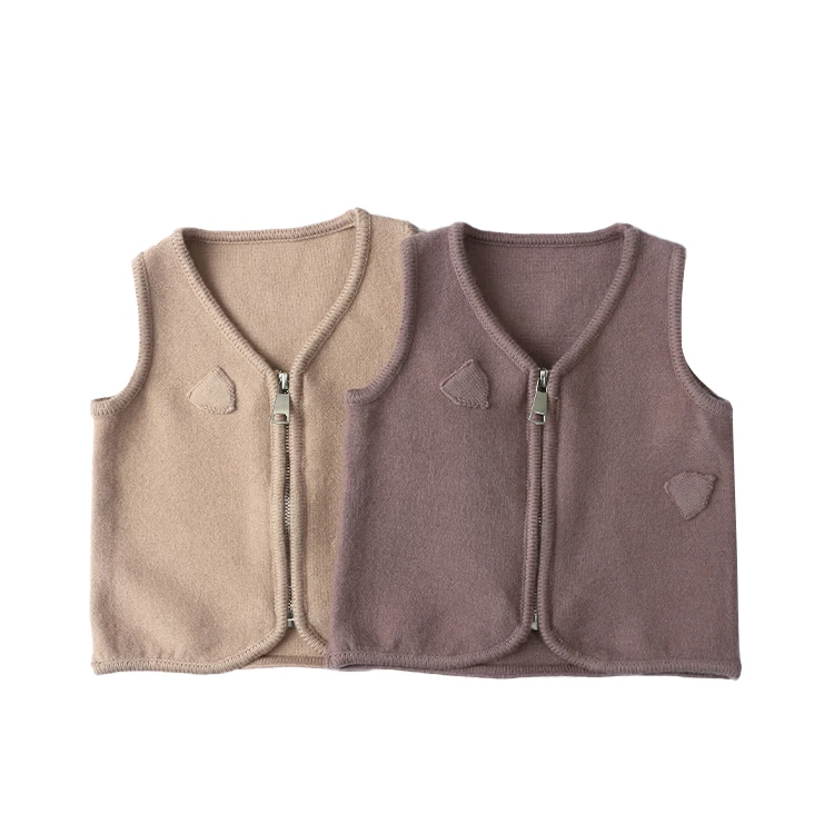 
Retro Children Spring Fall Soft Woolen Sweater Good Quality Baby Knitted Vest 