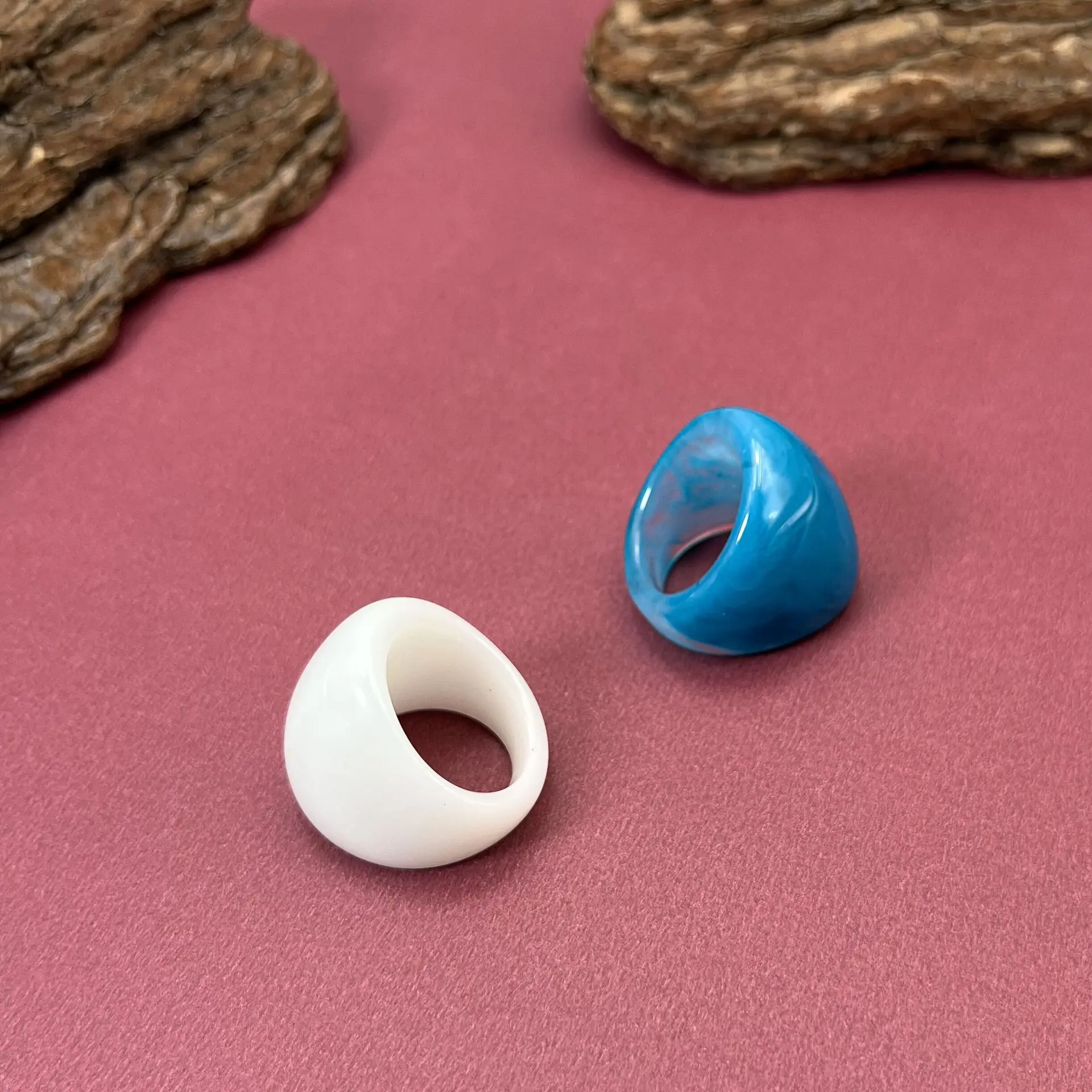 Creative Fashion Ins Simple Retro Acrylic Acetic Acrylic Ring European and American Exaggerated Atmospheric