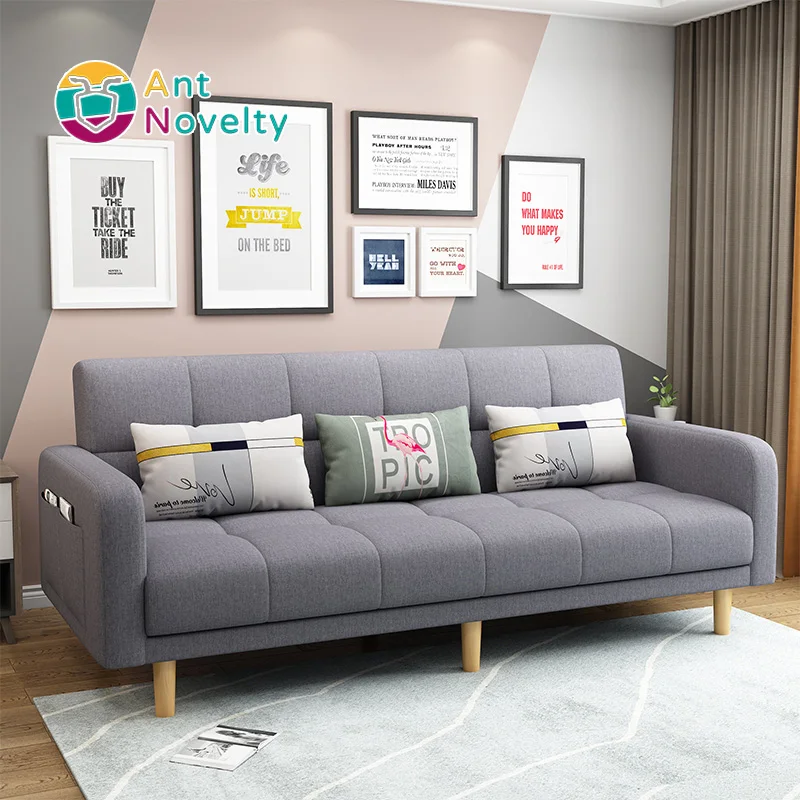 Antnovelty Double Luxurious Mini Corner Sofa Sofa Couch With Bed Beds Frame Pull Out Furniture 3 Seater