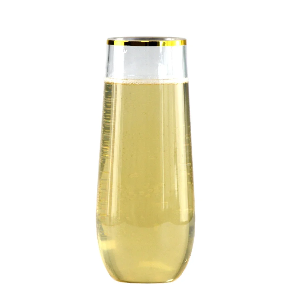 Hot Sales Plastic Champagne Flutes  Portable Unbreakable For The Family reunion
