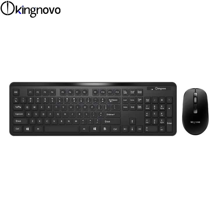 High quality full size rechargeable slim portable  chocolate 2.4G wireless keyboard mouse combo
