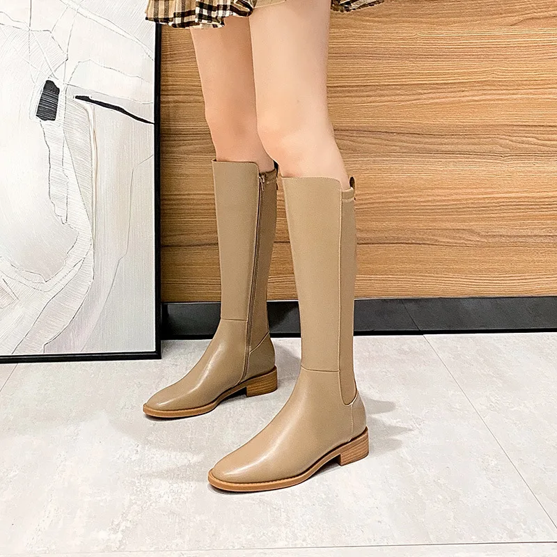 Custom Logo Winter For Women 2021 Lace Up Heels Fur Shoes Boots Sneakers Big Size Martins Black And White Riding Boots