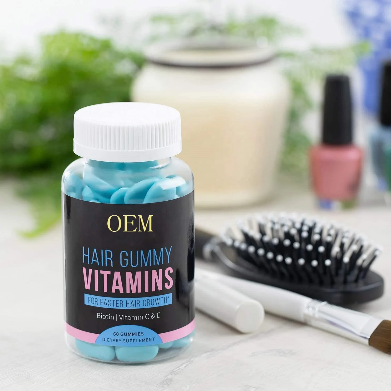 2022 New Organic Glacier Presents Private Label Nails and Skin Burst Gummies Gummy Hair Wax