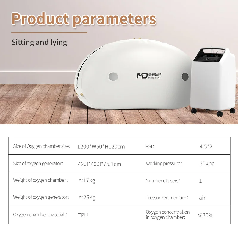 High Quality Health Medical Equipment elderly care products Sitting&lying Type Hyperbaric Chambers For Autism