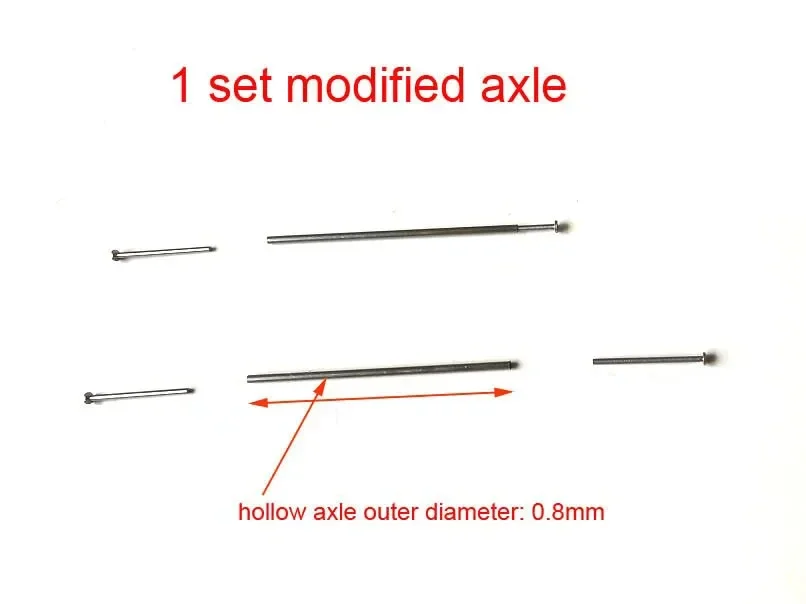 18/20/22/25/28/30mm Car Axle for 1/64 Alloy Car 0.8mm Hollow Shaft w Pins for 1:64 HW/Matchbox/Tomeca Model Cars