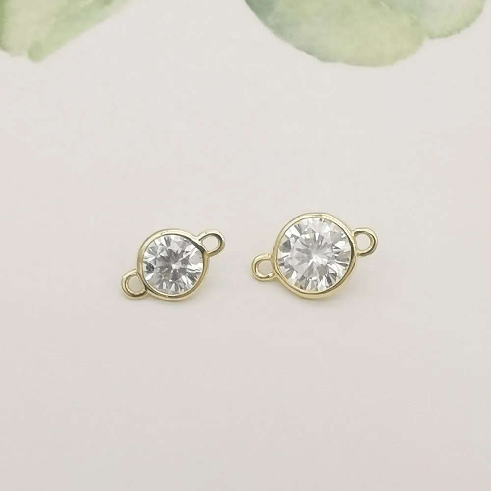 Solid Gold Accessory Custom Size 3mm 4mm 5mm Round Bezels 9K 14K 18K Gold Bezel Asseccory for Setting Diamond Stones