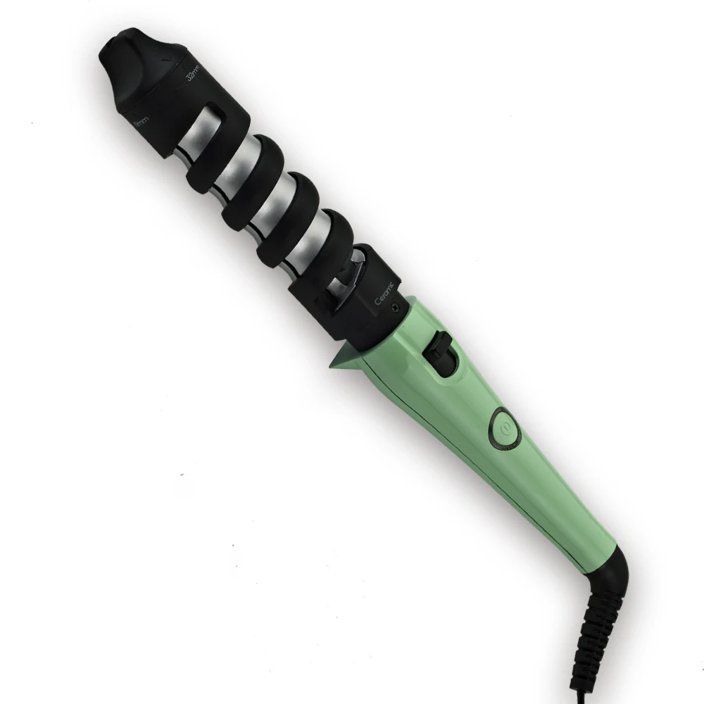 Portable Roller Spiral Hair Curler Iron Salon Electric Hair Curler Wand Professional Hair Styler Beauty Curling With Guiding