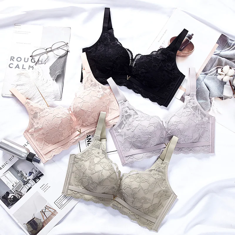 
OEM&ODM Push Up Breathable Vest Underwear Woman Bras Comfortable 2021 New arrivals custom set china 