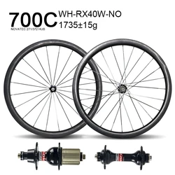 GoFast Hot Selling Road Bicycle Rim Brake Disc Brake Novatec 271 372 Hubs 23mm Width 40mm Depth Tubeless Carbon Road Wheelset