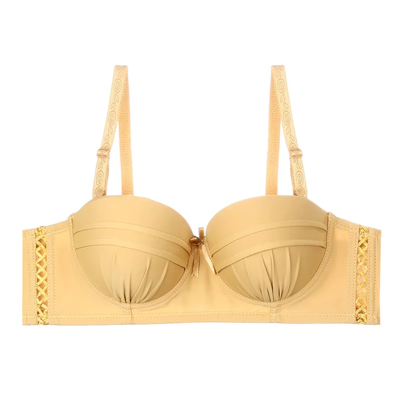 Customized las chicas con brasier sexis mujeres con half demi cup underwire bra for women
