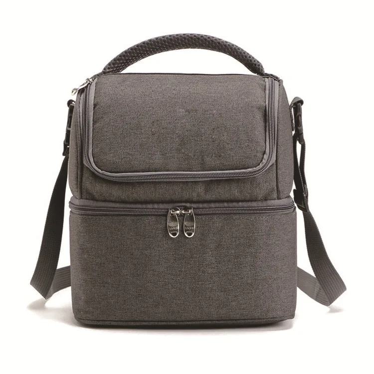 Oxford cloth  lunch bag insulated solid thermal lunch box food picnic bag cooler hand bag