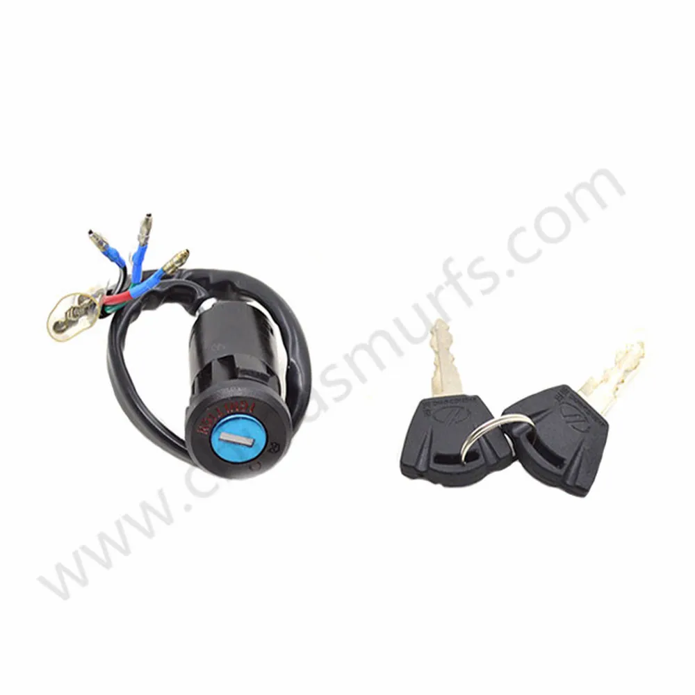 Motorcycle 4 Wire Ignition Switch Lock Set FOR CG125 CG 125