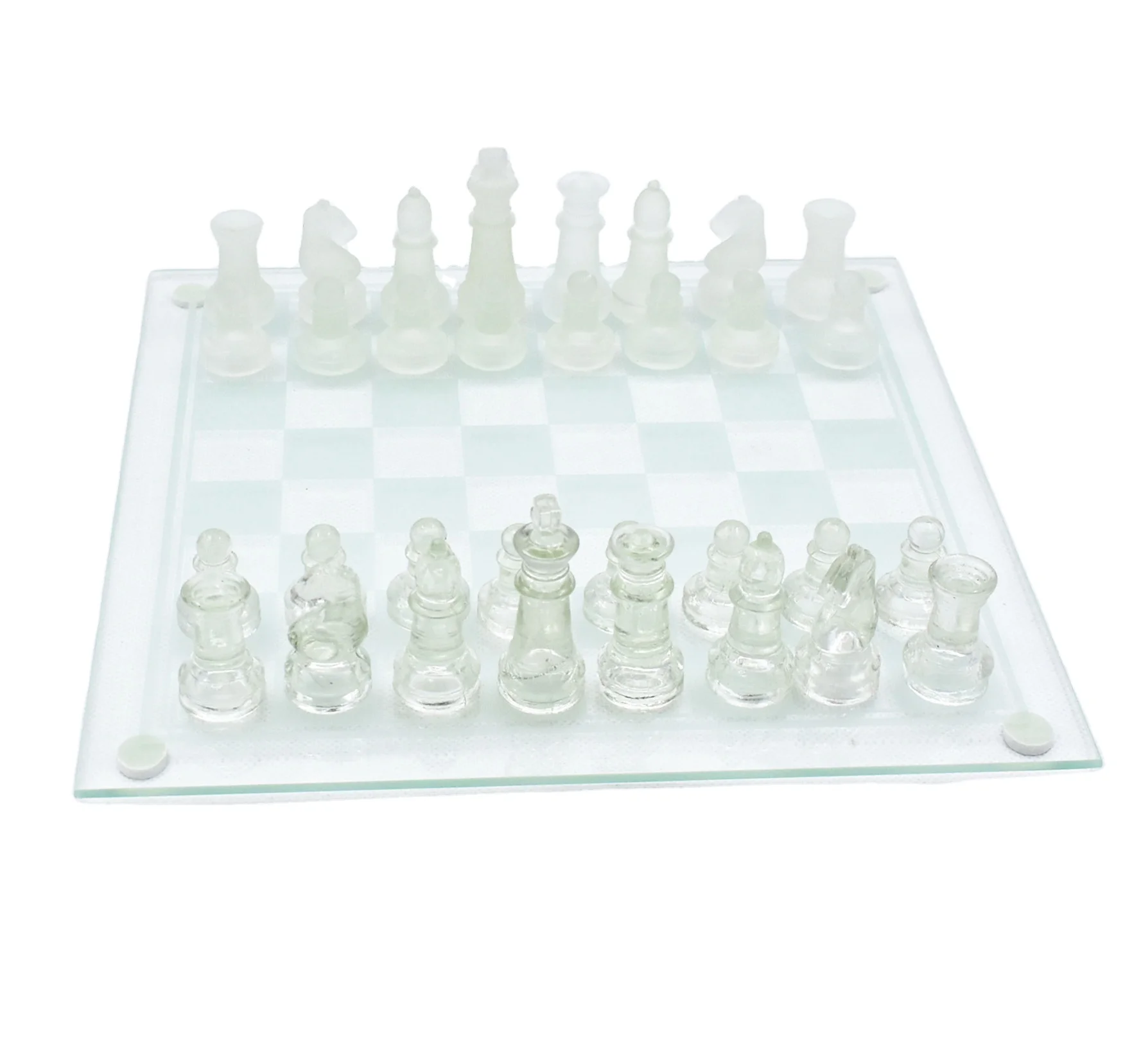 20*20 cm glass Chinese chess set  board chess game and chess pieces