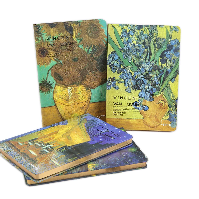 Creative retro student notepad notebook stationery simple fresh grinding golden edge hard-faced book Diary book