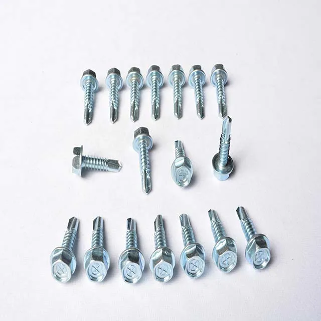 Sawa Self Drilling Screw Plastic Screw Self Drilling Hex Screw Zink Plated Rubber Washer Self Drilling