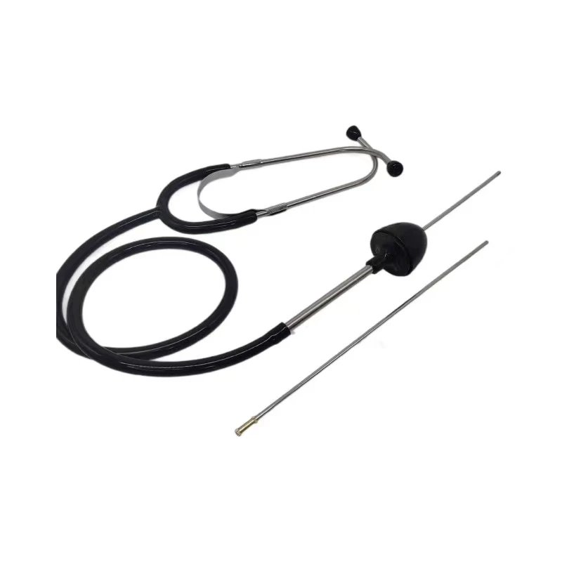 Stethoscope car engine diagnostic sensitive hearing tool suitable for cars, trucks, and motorcycles, black