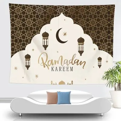 Customized Muslim Ramadan Tapestry Middle East Islamic Ramadan Castle Printed Tapestry