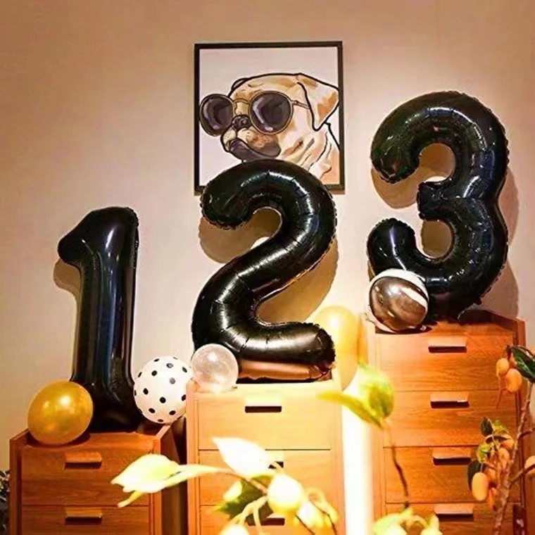 2022 foil globos foil letters Large number balloons 0123456789 Number Helium balloons for Birthday Party Supplies Decorations