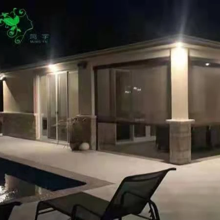 MINGYU гарантирует надежную защиту от ветра и дождя моторизованный на открытом воздухе рулонные шторы с застежкой-молнией трек Рид, enroulement купе-vent exterieur