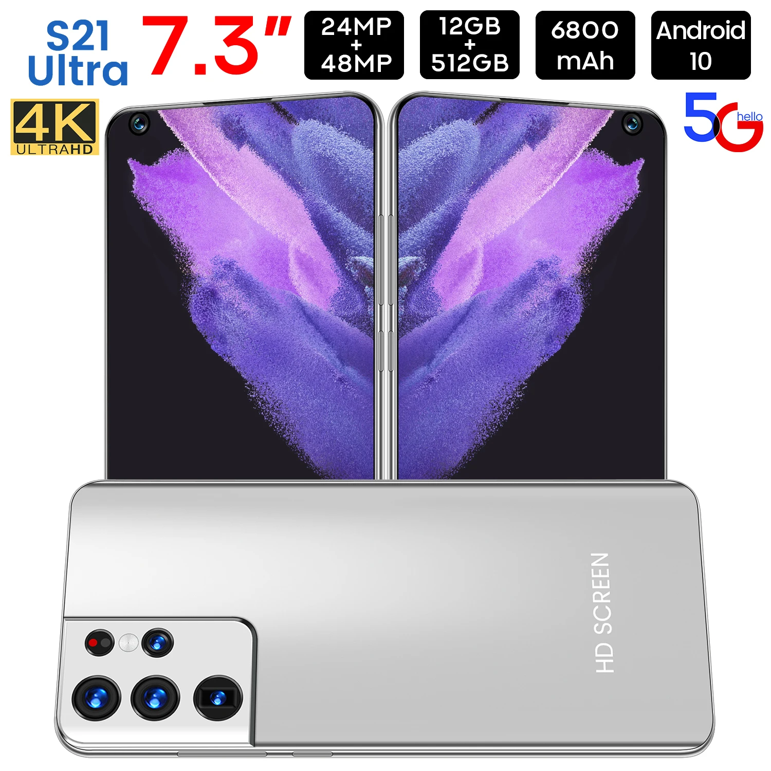 Смартфон S21 ultra глобальная версия 12 + 2021 ГБ Android оригинальные разблокированные мобильные телефоны 5G новинка