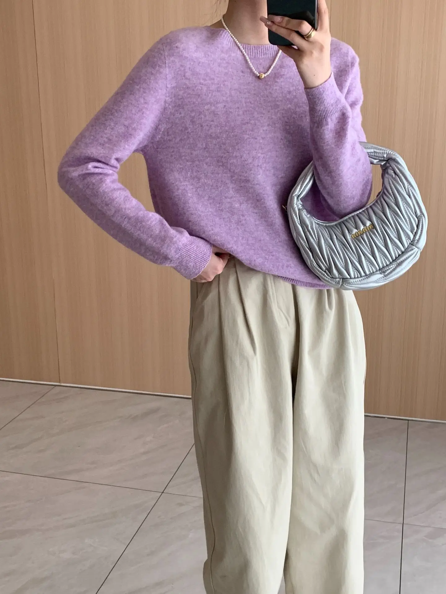 Simple Korean system stylish sweaters for women Soft skin-friendly and loose pink sweaters for women pink sweaters for women