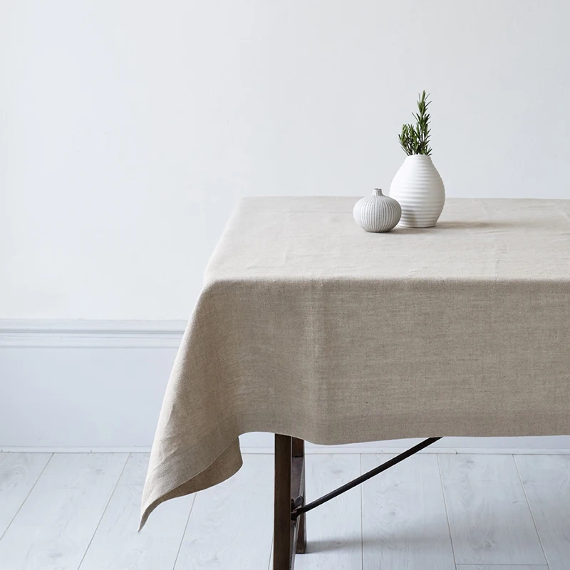 Wholesale Luxury Table Cloth Linens Dining Tablecloths for Wedding Hotel Party Restaurant Natural Linen Tablecloth