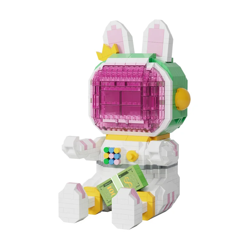 MoYu New Arrival Aerospace Rabbit-Pen Holder Mobile Phone Holder 918Pcs Legos Building Blocks