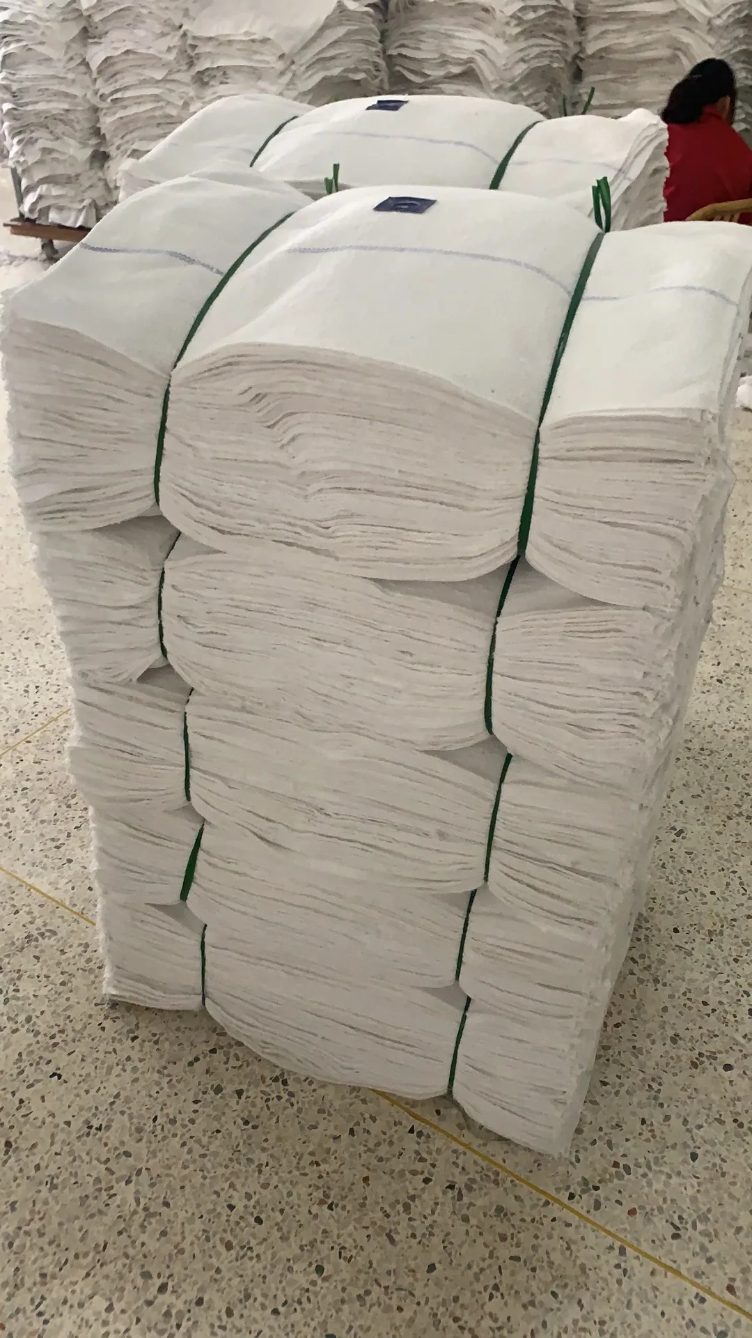 recycled 100% cotton floor wiping rags , absorbent cotton floor mop cleaning cloth