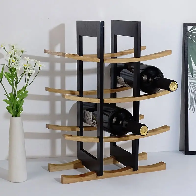 12-Bottle Bamboo Wine Rack, Dark Espresso