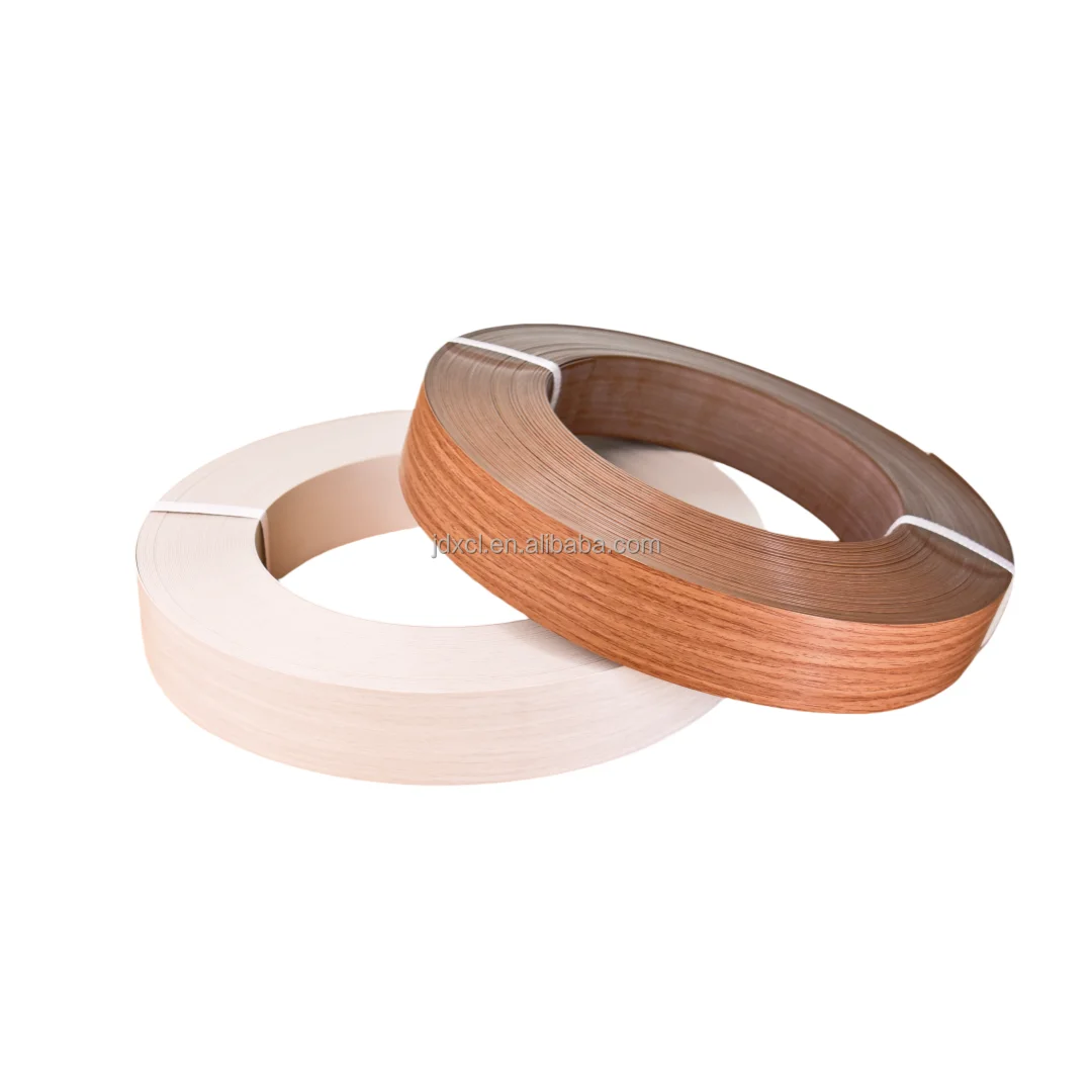 High Quality White Wood Grain Strip MDF Trim Plywood PVC Edge Banding Factory Direct for Home Furniture Edging