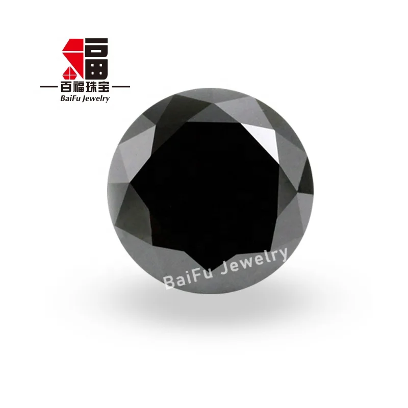 Baifu Jewelry wholesale price loose round black moissanite diamond