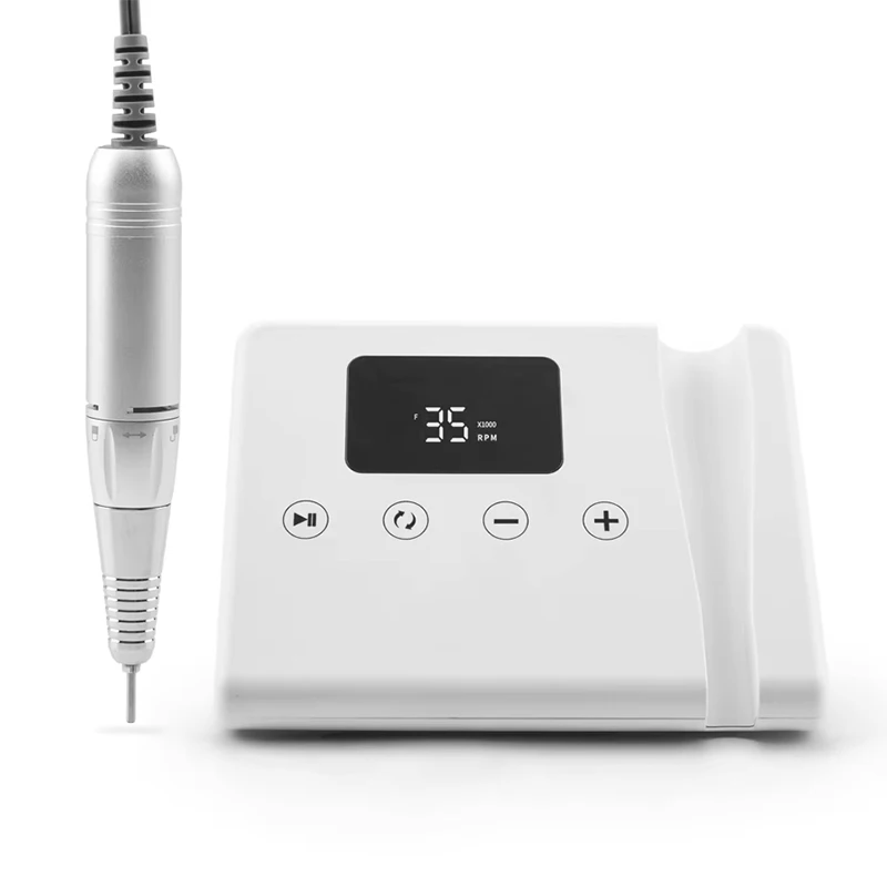 12 Drilling Bits Holes Nail Drill Machine Touch Screen 35000Rpm Gel Polish Filing Machine Desktop Nail Polish Drill Machine