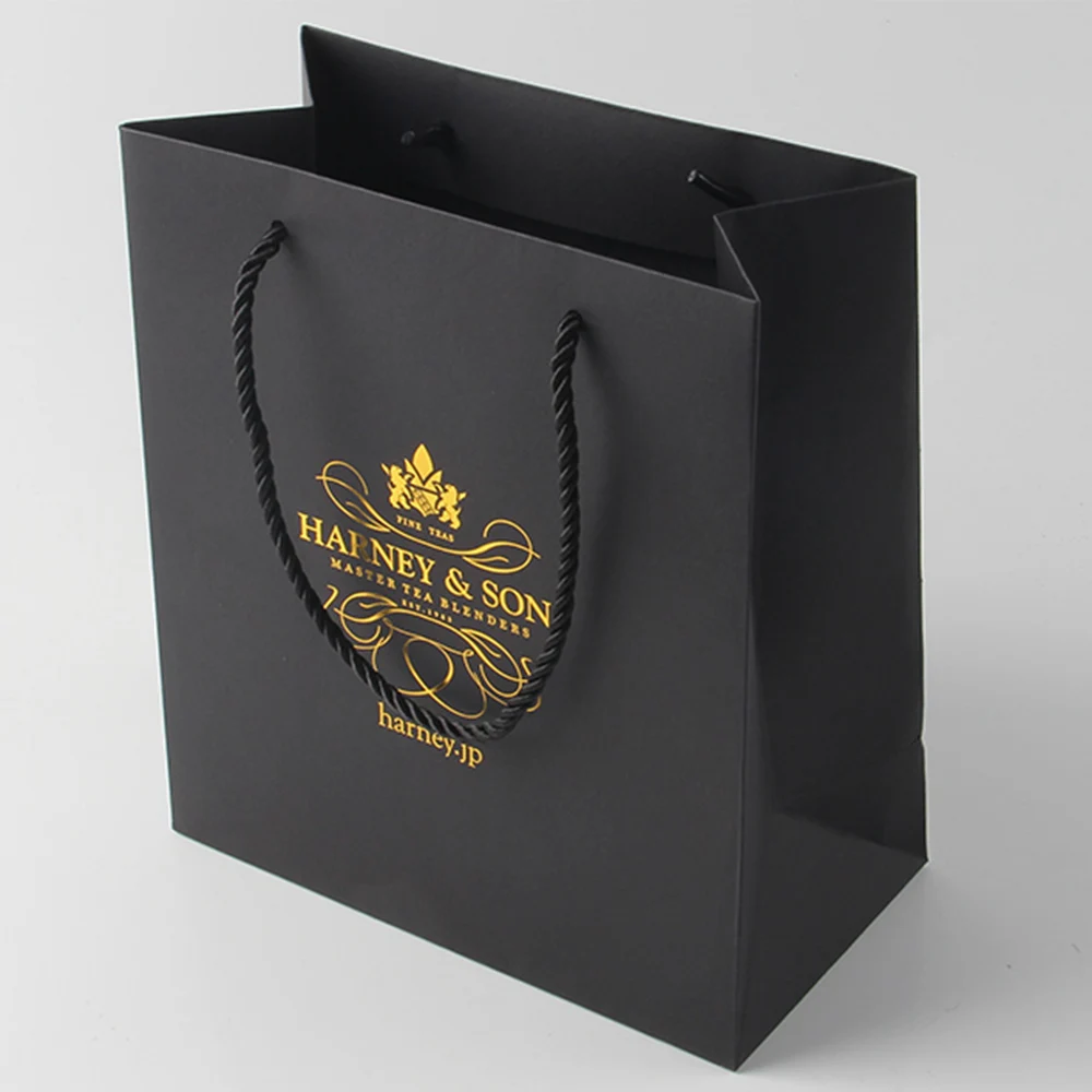 Free Shipping Luxury Brand Shopping Boutique Recycle Kraft Paper Gift Packaging Bags With Your Own Custom Logo