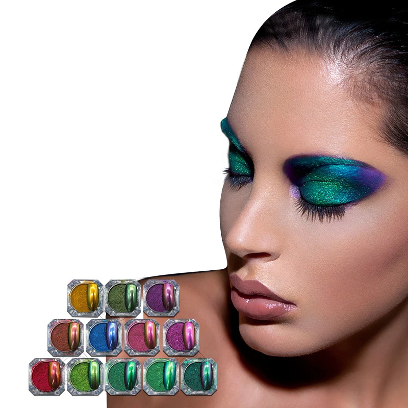 Cosmetic grade chameleon pigment color change pigment for Eye shadow eyeshadow pigment powder