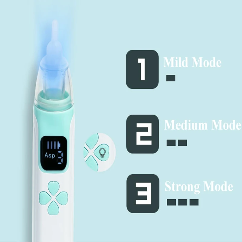 Nasal Aspirator for Baby Silicone with Three-Spped Adjustment Nasal Cleaner for nose