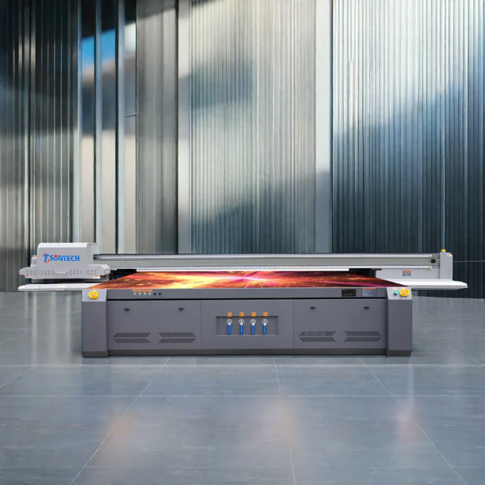High-end hot selling large 3220UV digital color printing machine 3.2*2M size glass leather ceramic plate SLATE screen UV printer