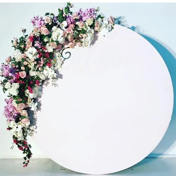 VONVIK Round Acrylic Backdrop White Acrylic Wedding Board Wall