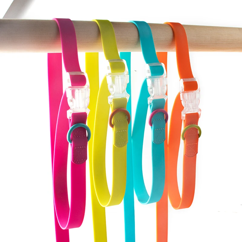 New Style Luxury Rubber Silicone Coated Pet Long Lead Custom PVC Waterproof Dog Leash Collar Set