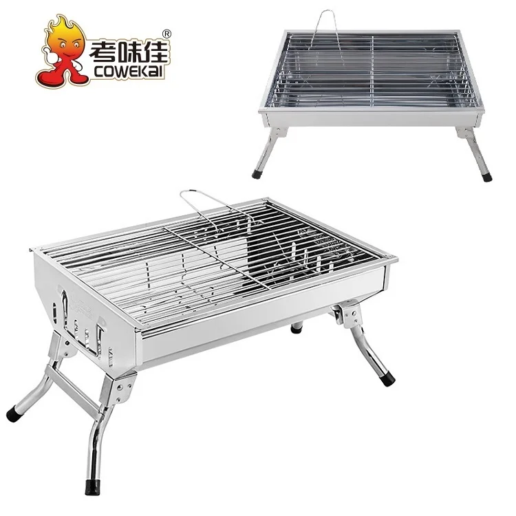 Открытый Кемпинг Семейный пикник портативный складной из нержавеющей стали угольный гриль для барбекю
