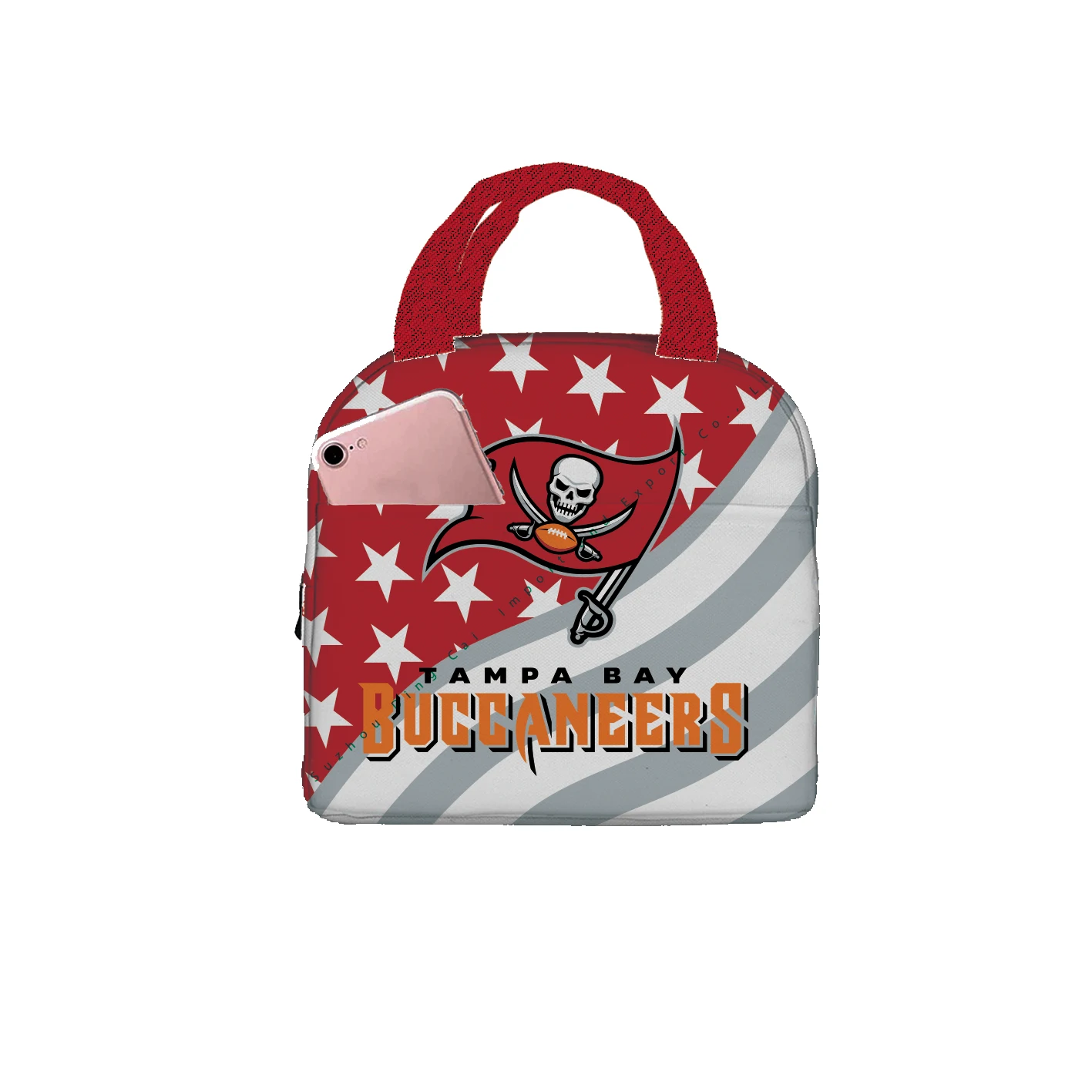 32 Teams High quality Custom logo Double Sided Printing Tampa Bay Buccaneers Lunch bag